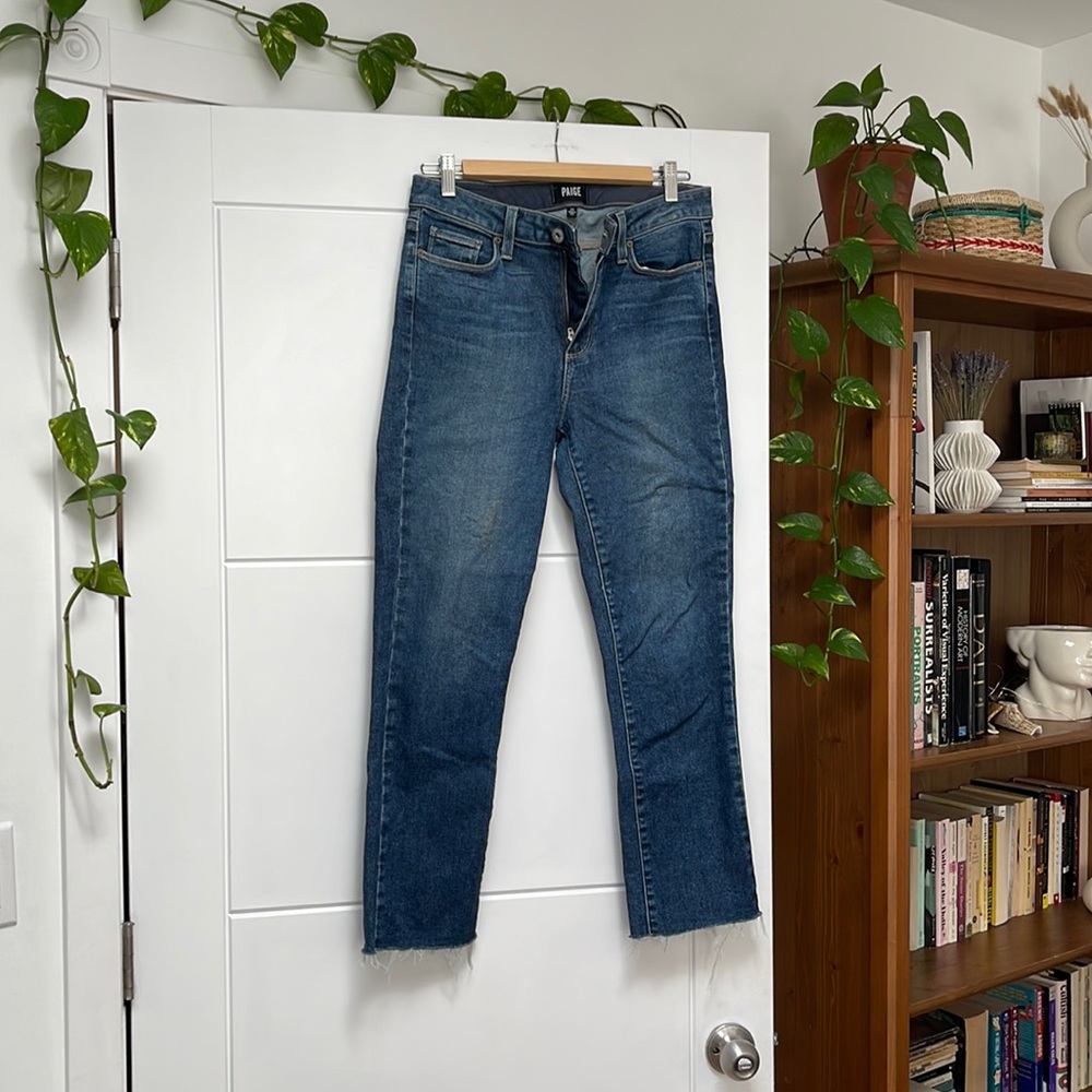 **SOLD** Paige stretch denim in mid blue